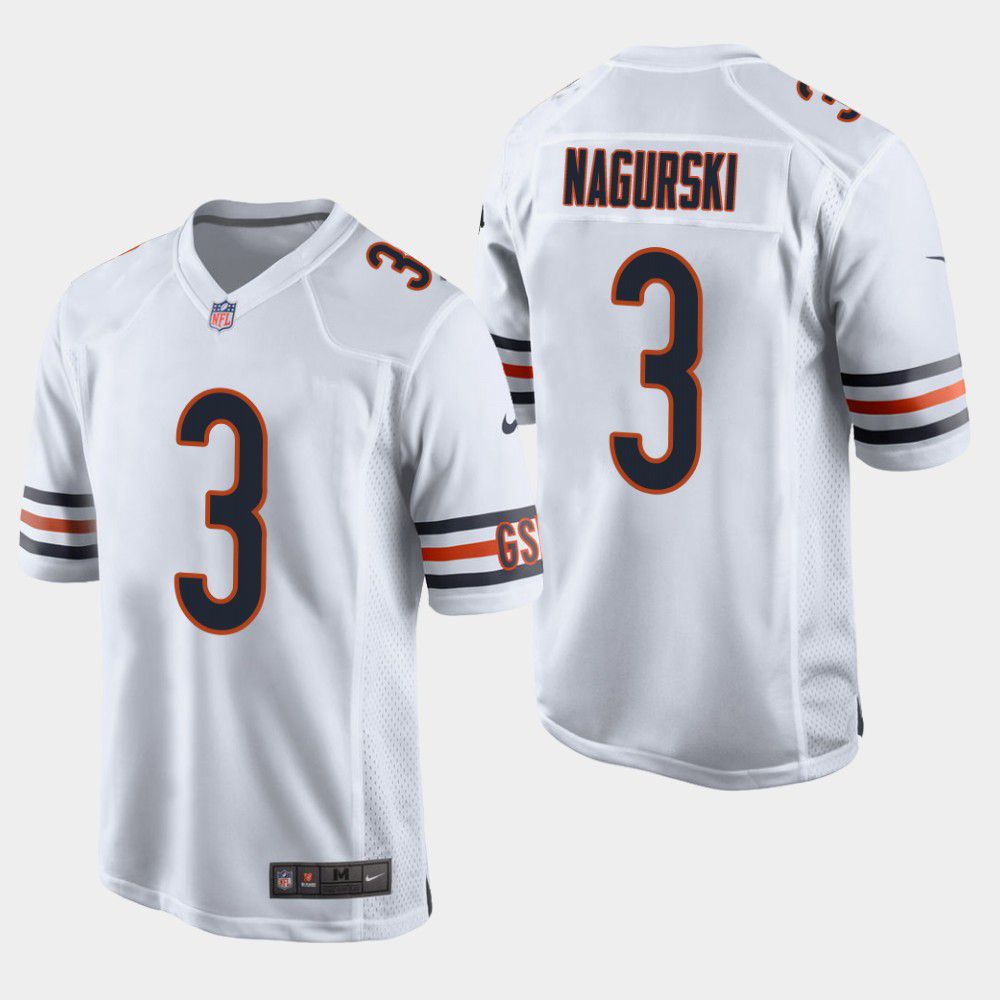 Men Chicago Bears #3 Bronko Nagurski Nike White Game Retired Player NFL Jersey->chicago bears->NFL Jersey